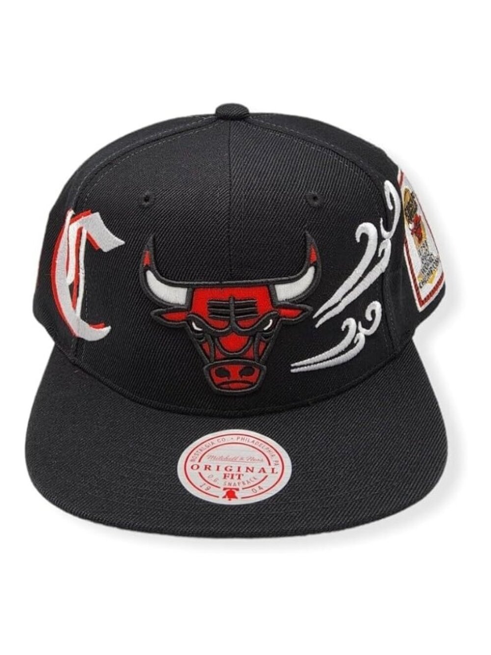 Mitchell & Ness Chicago Bulls Snapback Black/Red/White/Side Patches